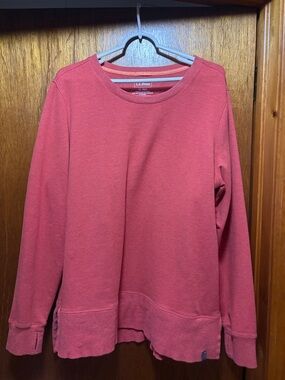 L.L. Bean Women’s Scoopneck Pullover Sweater - orange